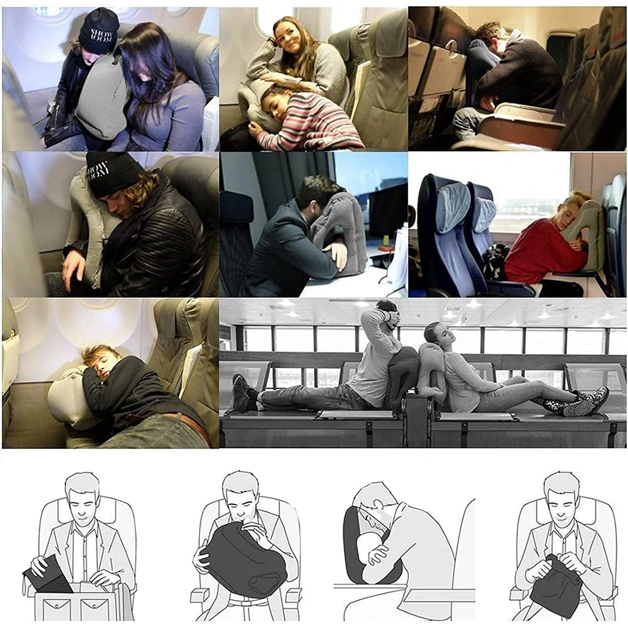 Tazzi™ Pod - The Ergonomic Inflatable Travel Pillow | Izzat Travel