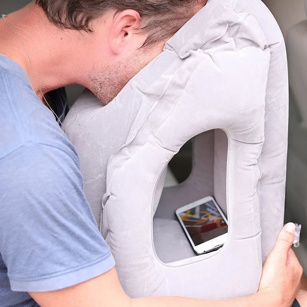 Tazzi™ Pod - The Ergonomic Inflatable Travel Pillow | Izzat Travel