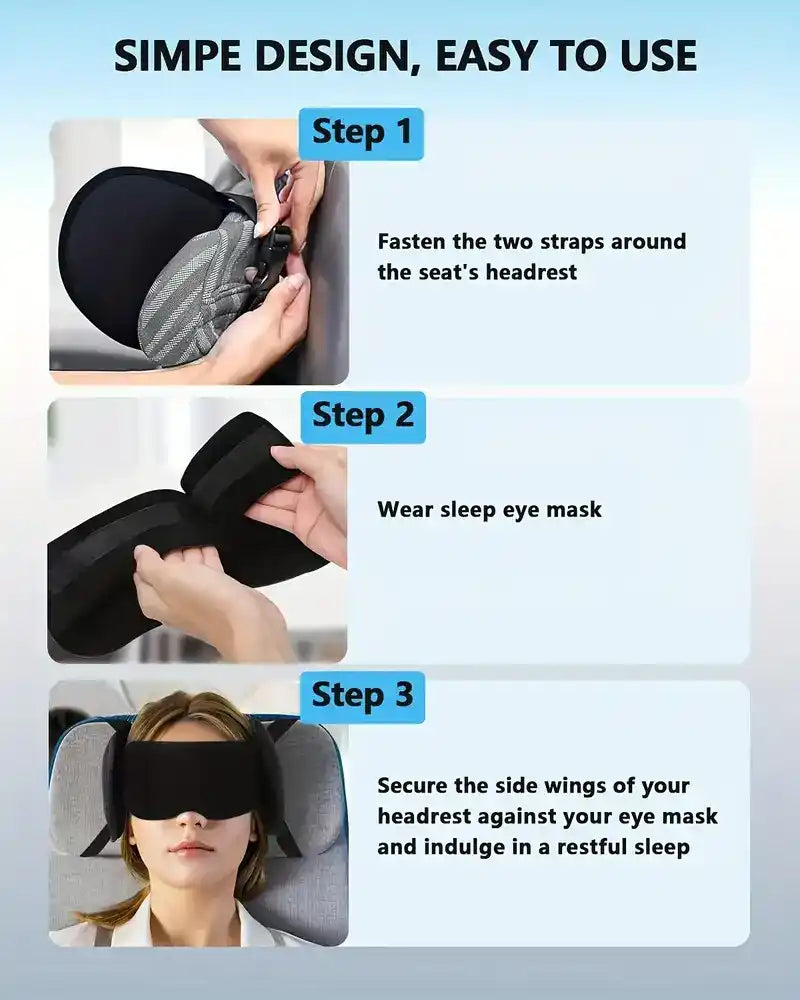 Tazzi DreamNest — Ergonomic 360° Head & Neck Support for Travel