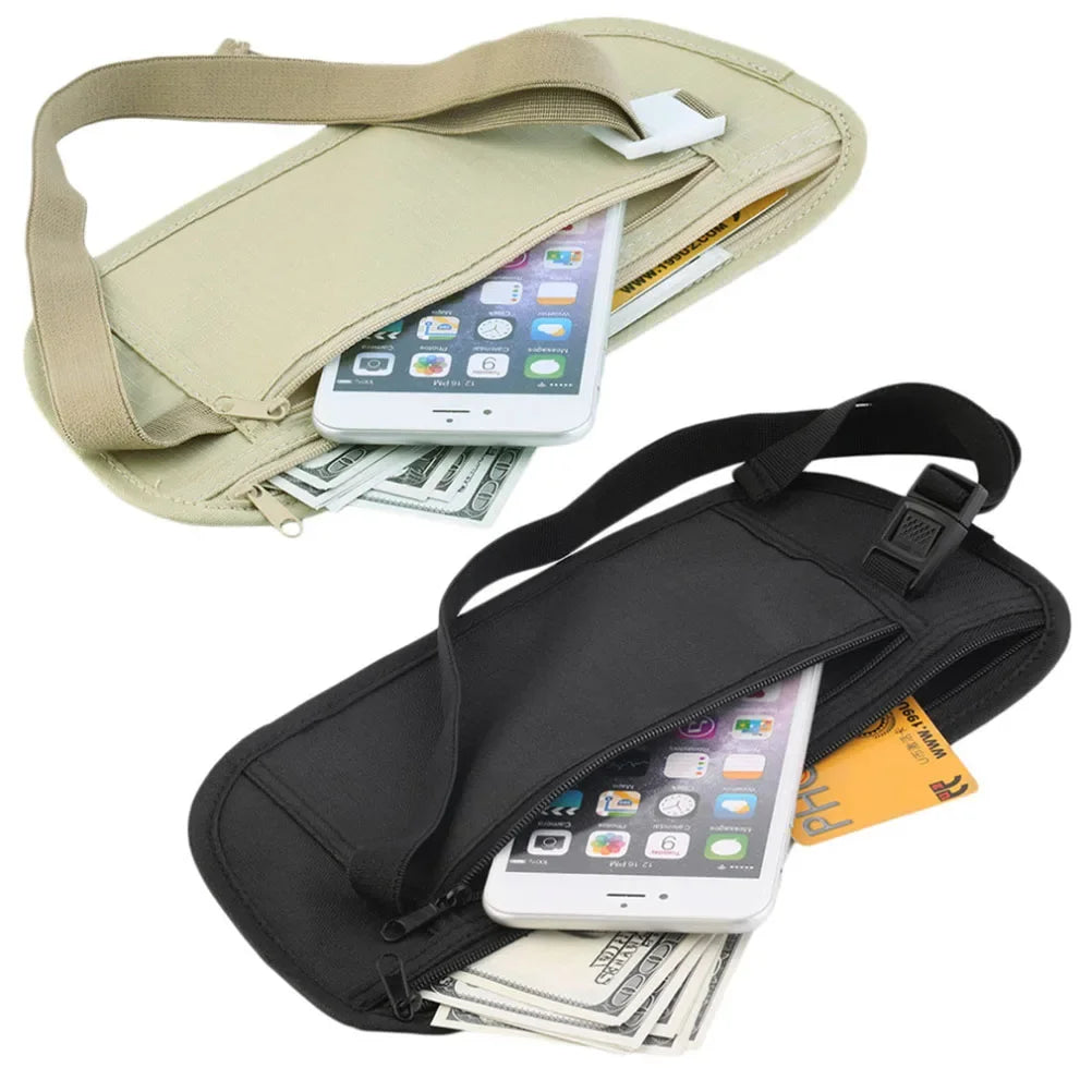 Tazzi Invisible Travel Waist Packs Pouch | Anti-Pickpocket Security Wallet for Europe