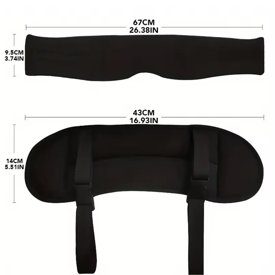 The Tazzi DreamNest offers full 360° head and neck support with an ergonomic design that secures to airplane or car seats. Its soft fabric and firm structure keep your head stable and aligned